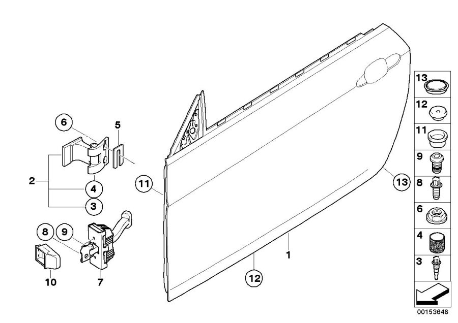 Diagram Front DOOR-HINGE/DOOR brake for your 2016 BMW M6   