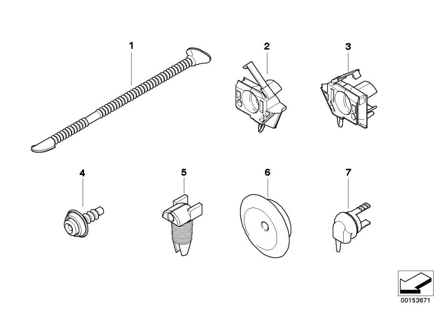 Diagram Various cable grommets for your 2018 BMW M6   