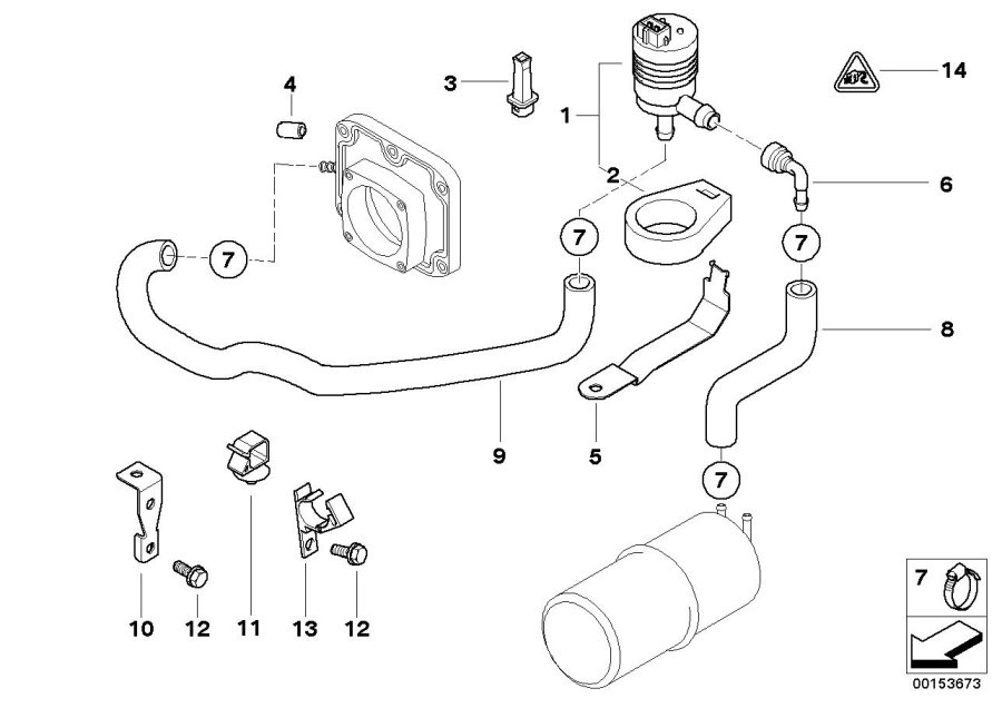 Diagram Fuel tank breather valve for your 2015 BMW X5   