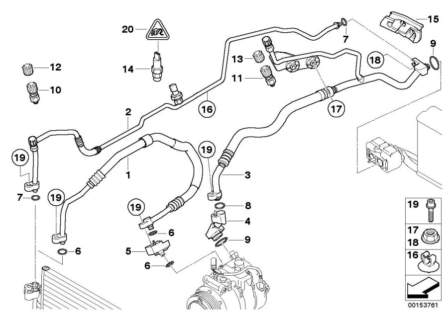 Diagram Coolant lines for your BMW M5  