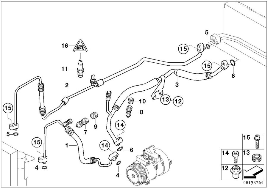 Diagram Coolant lines for your BMW