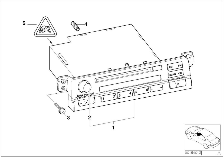 Diagram Radio BMW Business CD for your 2004 BMW 330i   