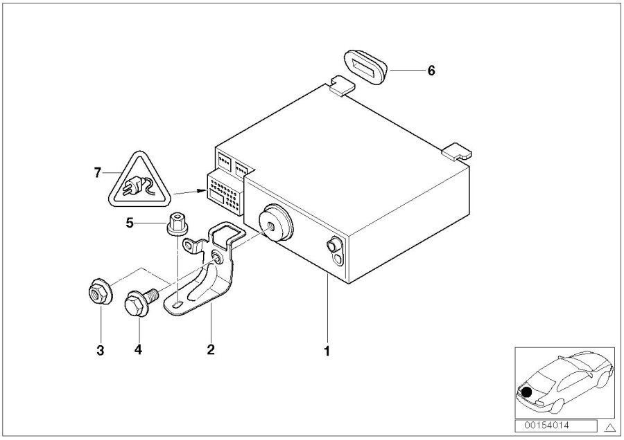 Diagram On board monitor radio for your 2004 BMW 330i   