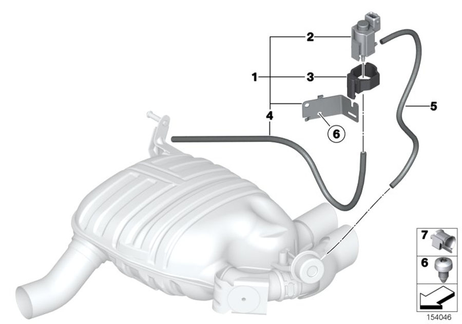 Diagram Vacuum control, exhaust flap for your 2013 BMW