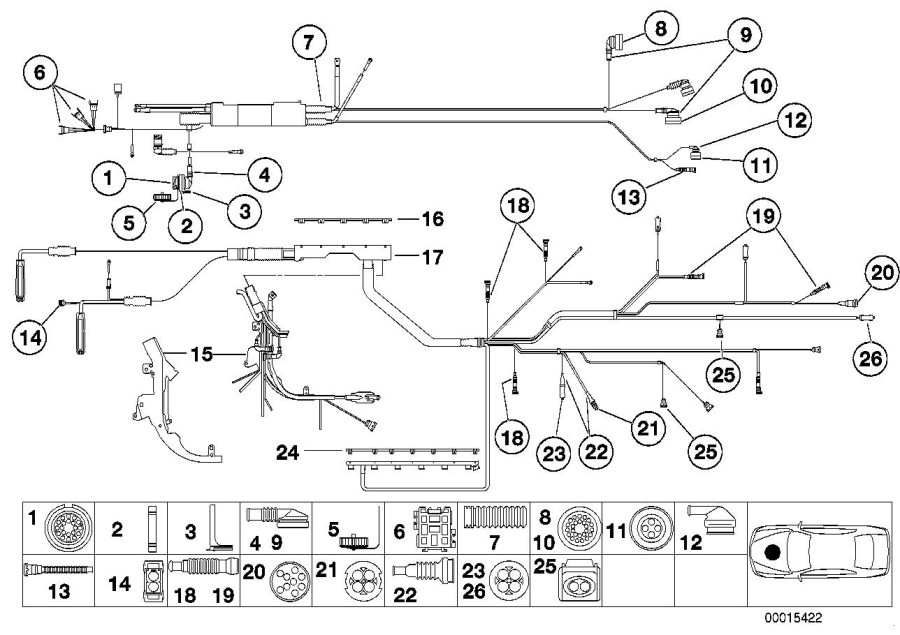 Diagram Plug terminal engine wiring harness for your BMW
