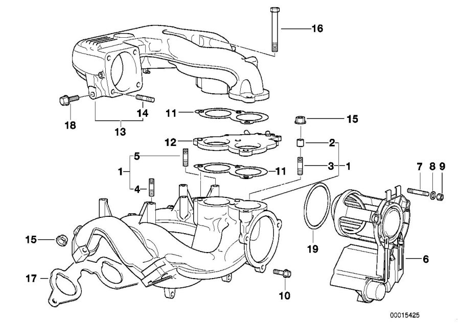 Diagram Intake manifold system for your BMW X2  