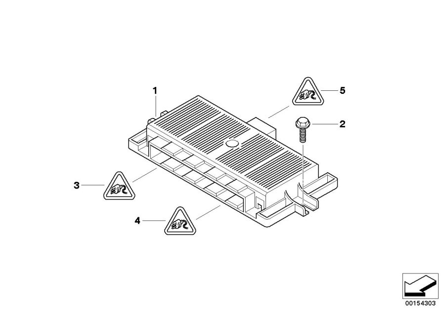 Diagram Ecu, footwell module 3 for your BMW X1  