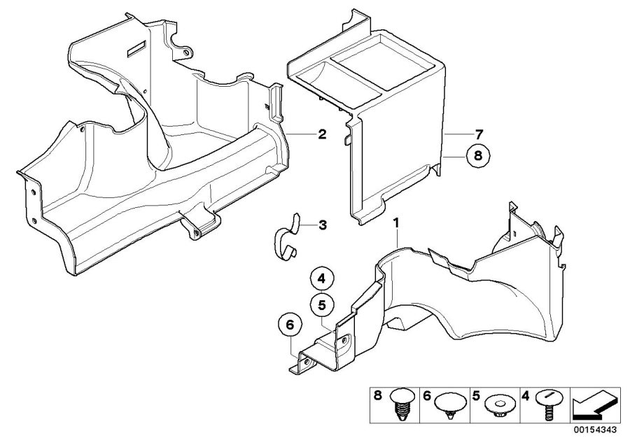 Diagram Lateral trunk floor trim panel for your BMW