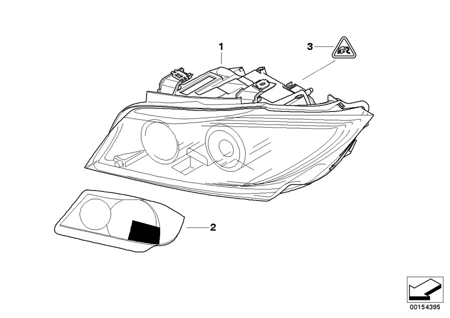 Diagram Headlight for your 2004 BMW 645Ci   