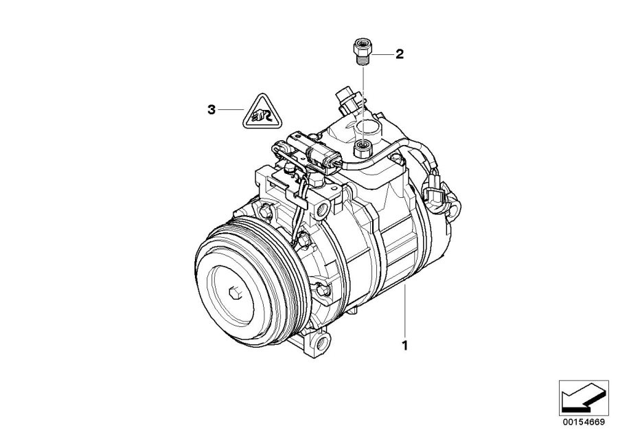 Diagram RP A/C compressor for your BMW