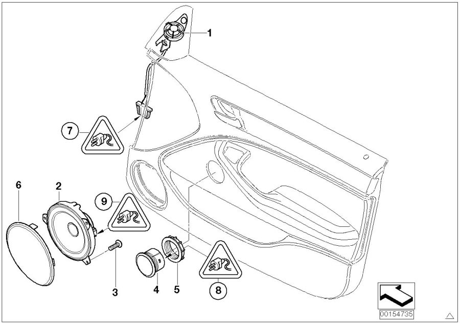 Diagram Parts Harman Kardon hifi, front door for your 2010 BMW M6   