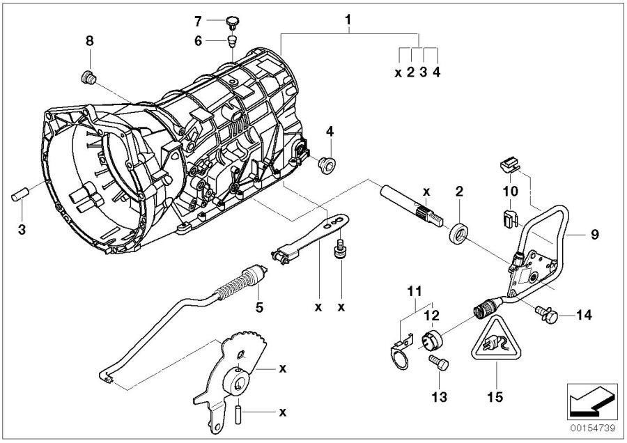 Diagram A5S325Z housing with mounting parts for your BMW