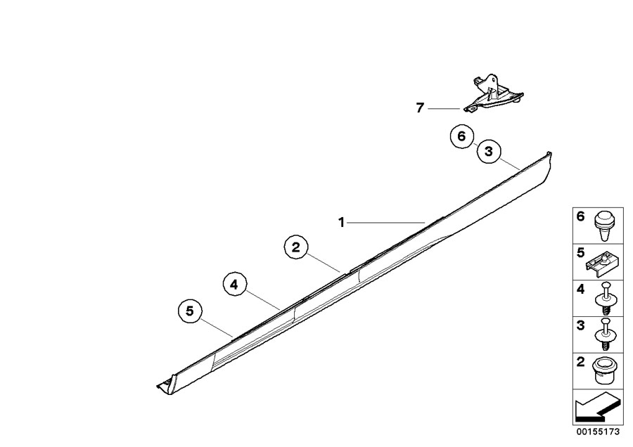 Diagram M cover for rocker panel / wheel arch for your BMW