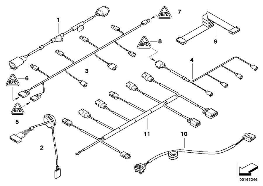 Diagram Various additional wiring sets for your 2016 BMW X5   