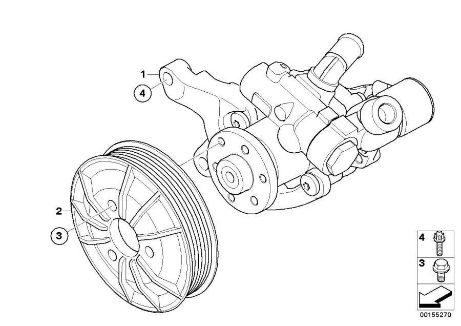 Diagram Power steering PUMP/ACTIVE steering for your BMW