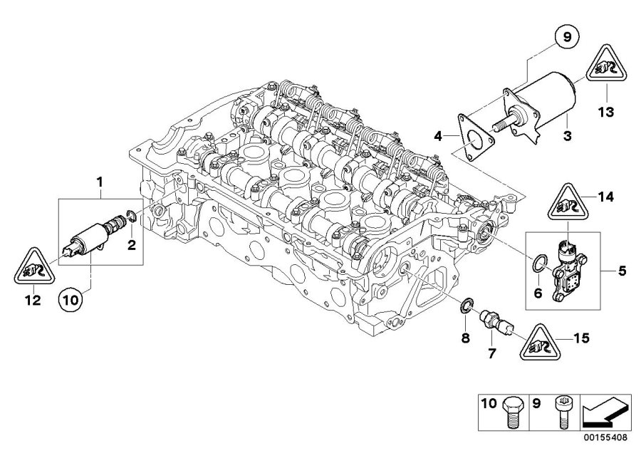 Diagram Cylinder head, electr. add-on parts for your MINI Convertible  