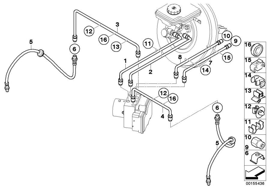 Diagram Brake pipe, front for your MINI