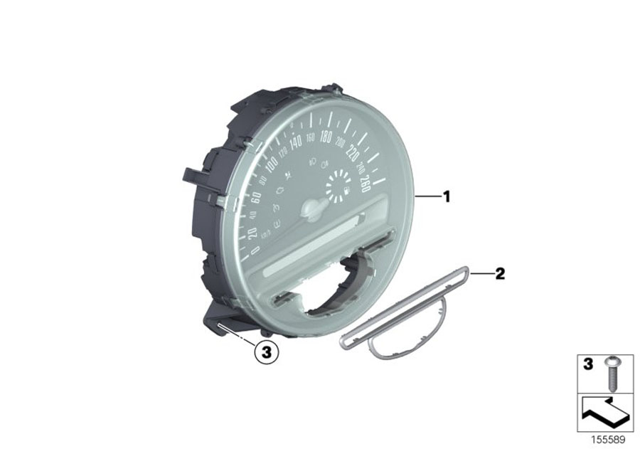 Diagram Speedometer, instrument panel for your MINI