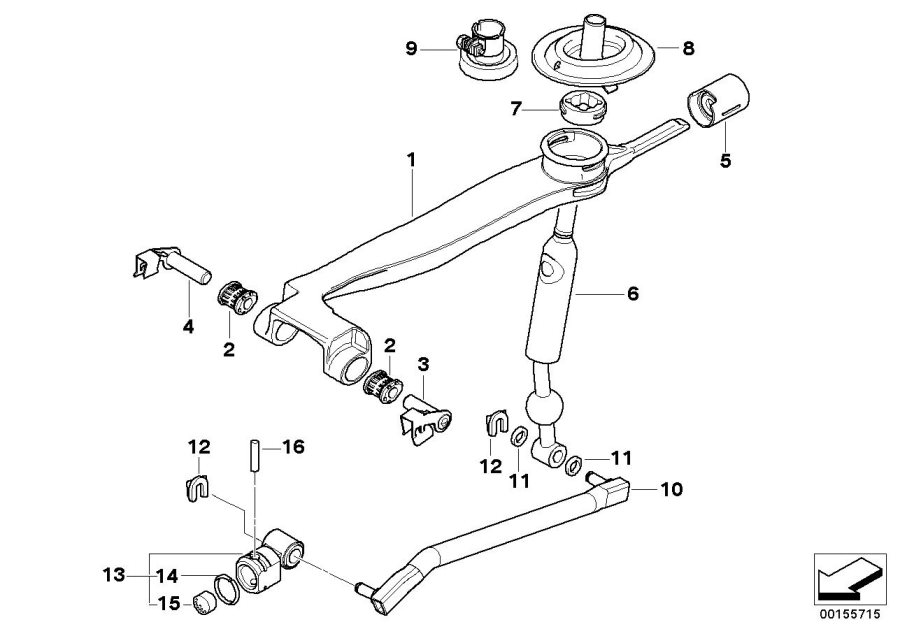 Diagram Gearshift manual transmission for your 2006 BMW 525i   