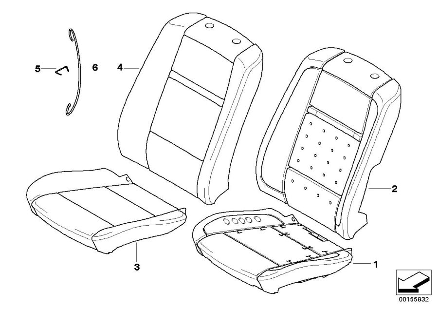 Diagram Seat front, upholstery & cover base seat for your 2023 BMW X3  30eX 