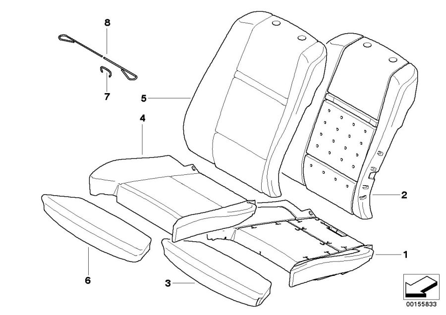 Diagram Seat front, uphlstry/cover, Comfort seat for your 2023 BMW X3  30eX 