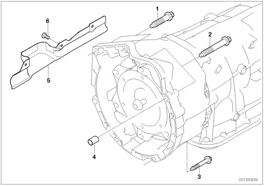 Diagram Gearbox mounting parts for your 2016 BMW X1   