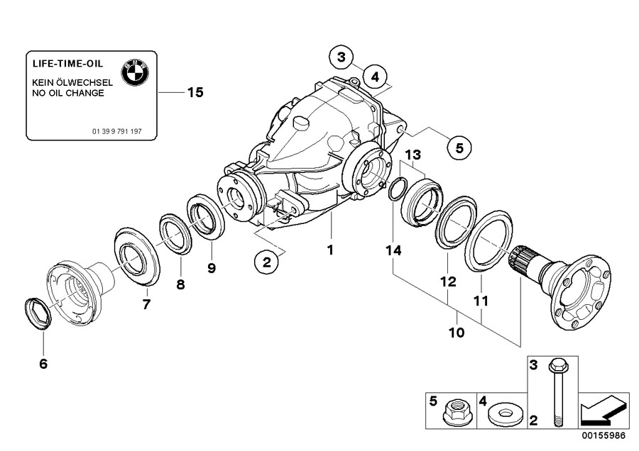 Diagram DIFFERENTIAL-DRIVE/OUTPUT for your 2009 BMW 528i   