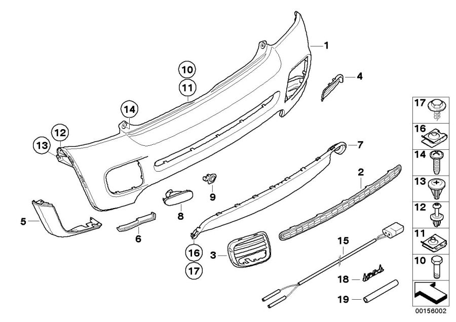 Diagram Rear trim JCW Aerodynamic Package for your MINI