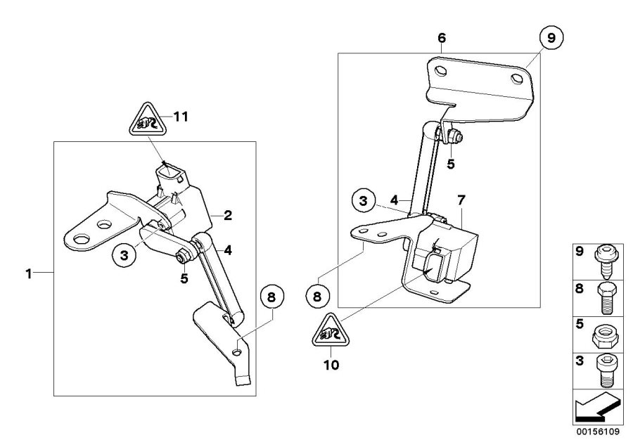 Diagram HEADLIGHT VERTICAL AIM CONTROL SENSOR for your MINI