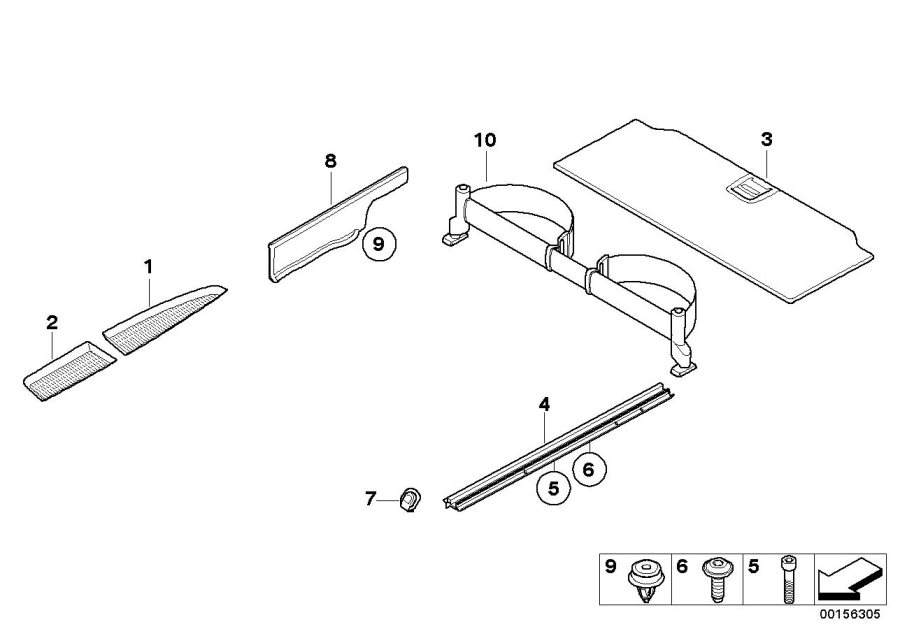 Diagram Retrofit Lashing rail system for your BMW M3  