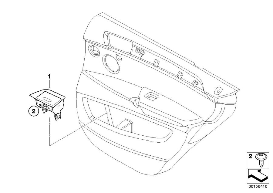 Diagram Retrofit, ashtray, rear door for your BMW M6  