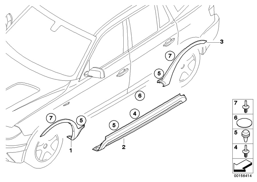 Diagram Retrofit M aerodynamic pack, rockers for your BMW