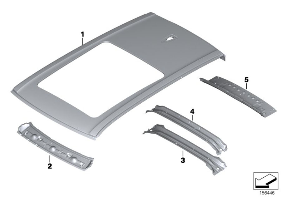 Diagram Roof for your BMW M6  