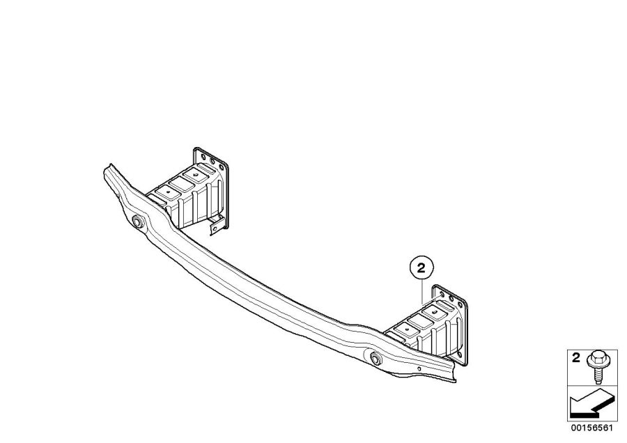 Diagram Carrier, front for your 2004 BMW 645Ci Convertible  