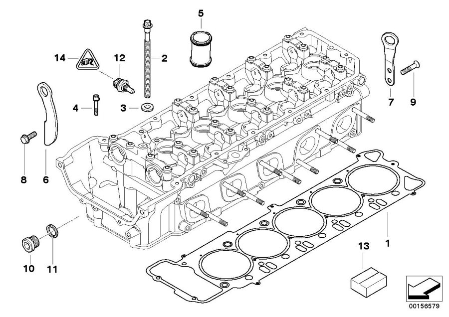 Diagram Cylinder Head Attached Parts for your 2009 BMW M6   
