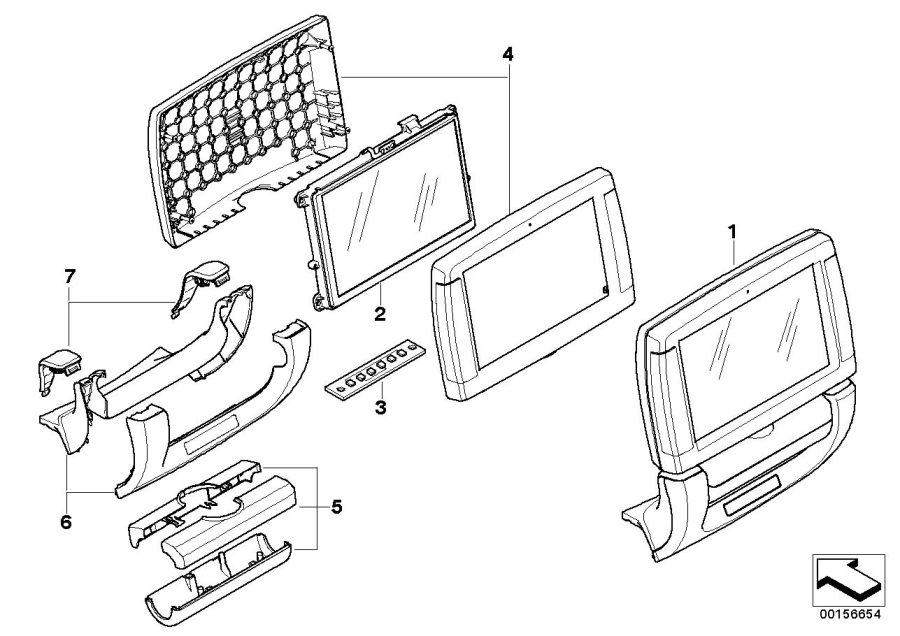 Diagram Rear compartment monitor for your 2014 BMW M6   