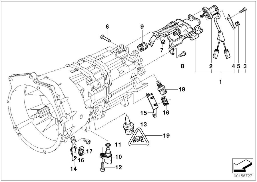 Diagram Transmission parts smg for your BMW