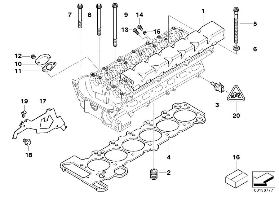 Diagram Cylinder Head Attached Parts for your 2015 BMW i3   