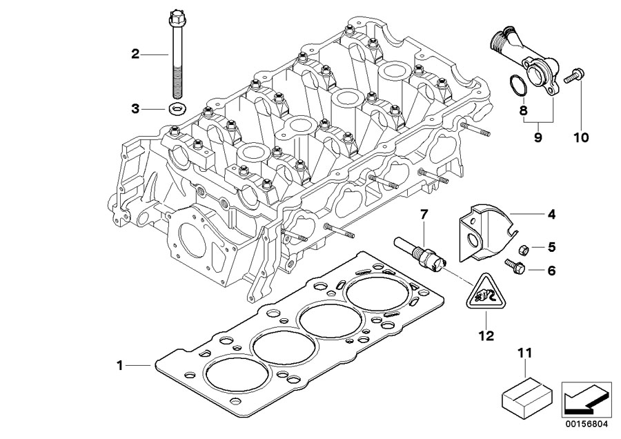 Diagram Cylinder Head Attached Parts for your 2017 BMW 650iX   