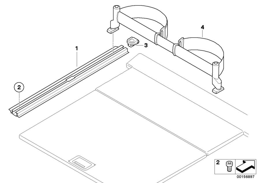 Diagram Retrofit Lashing rail system for your BMW