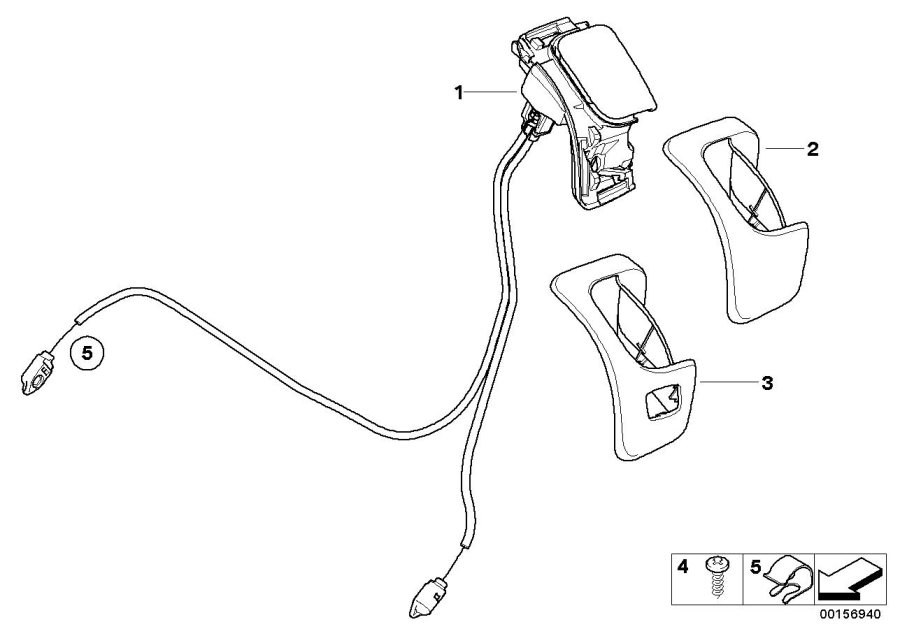 Diagram Front seat backrest unlocking for your 2015 BMW M6   