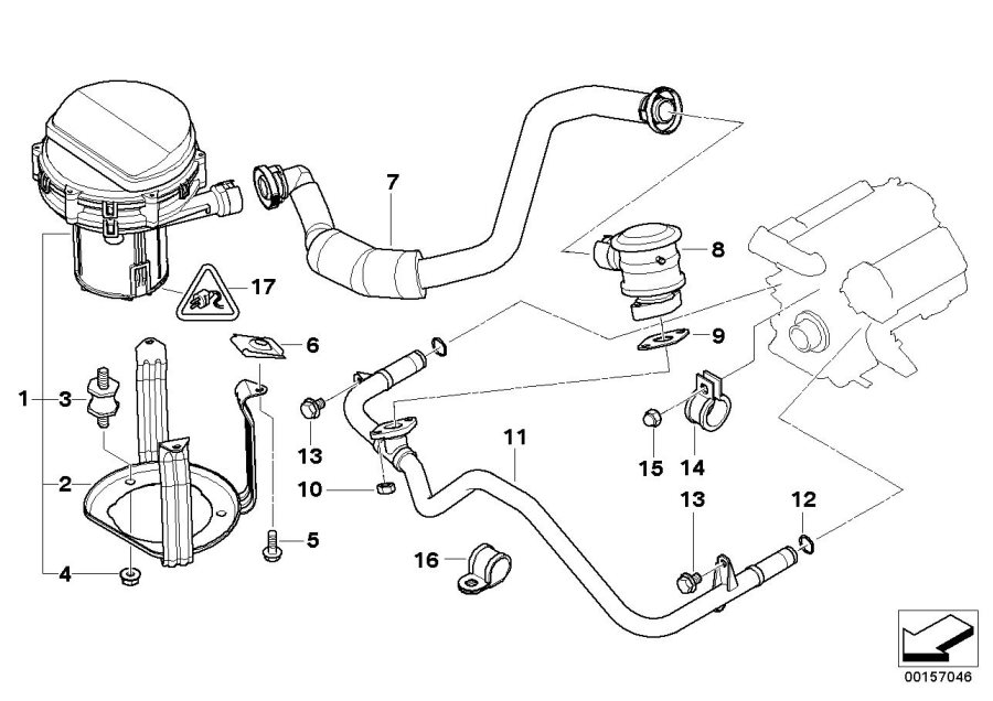 Diagram Emission control-air pump for your 2016 BMW M6   