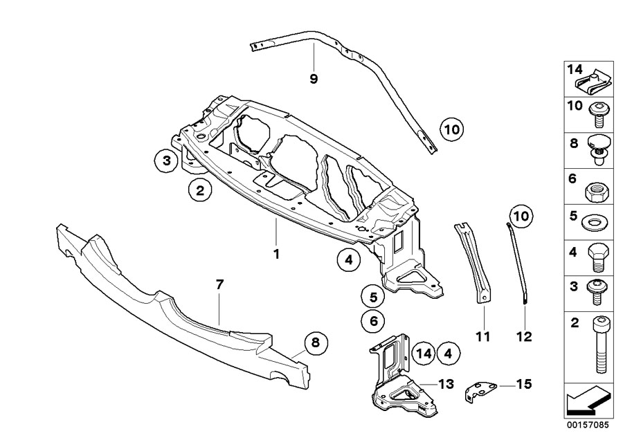 Diagram Front panel for your 2016 BMW M6   