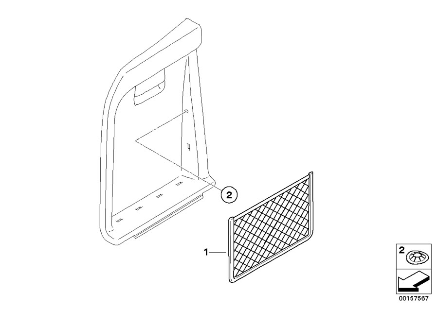 Diagram Retrofit: trunk room net left for your BMW