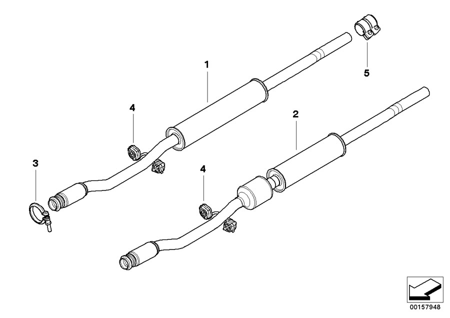 Diagram CATALYTIC CONVERTER/FRONT SILENCER for your MINI