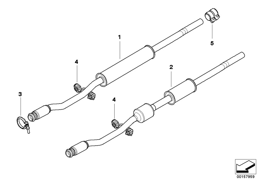 Diagram CATALYTIC CONVERTER/FRONT SILENCER for your MINI