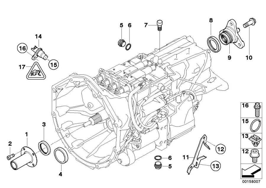 Le diagramme GS7S47BG joints/pièces de montage pour votre BMW