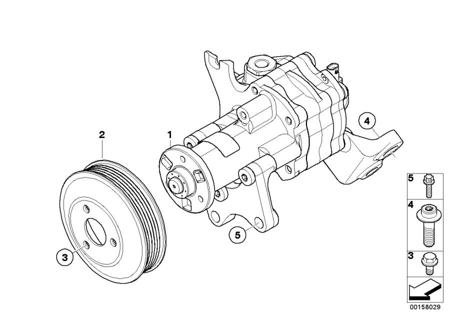 Le diagramme Pompe de servo-direction pour votre BMW