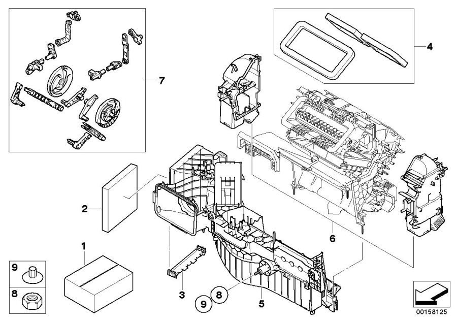 Diagram Housing parts - air conditioning for your 1987 BMW 528e   
