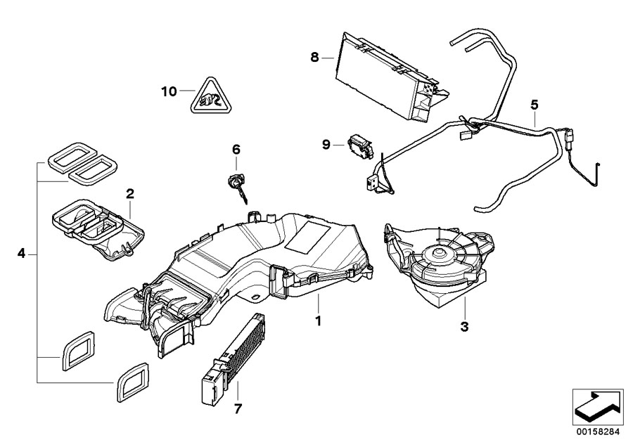 Diagram Blower motor for 3rd seat row for your 2016 BMW M6   